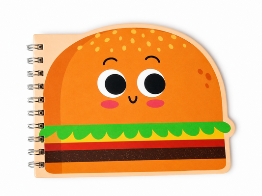 Cute Spiral Notebook | Fun Fast Food cut out Notebook for Kids