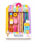 Dessert Time Cute Pencil & Eraser Gift Set for Kids | 13-Piece Stationery Kit