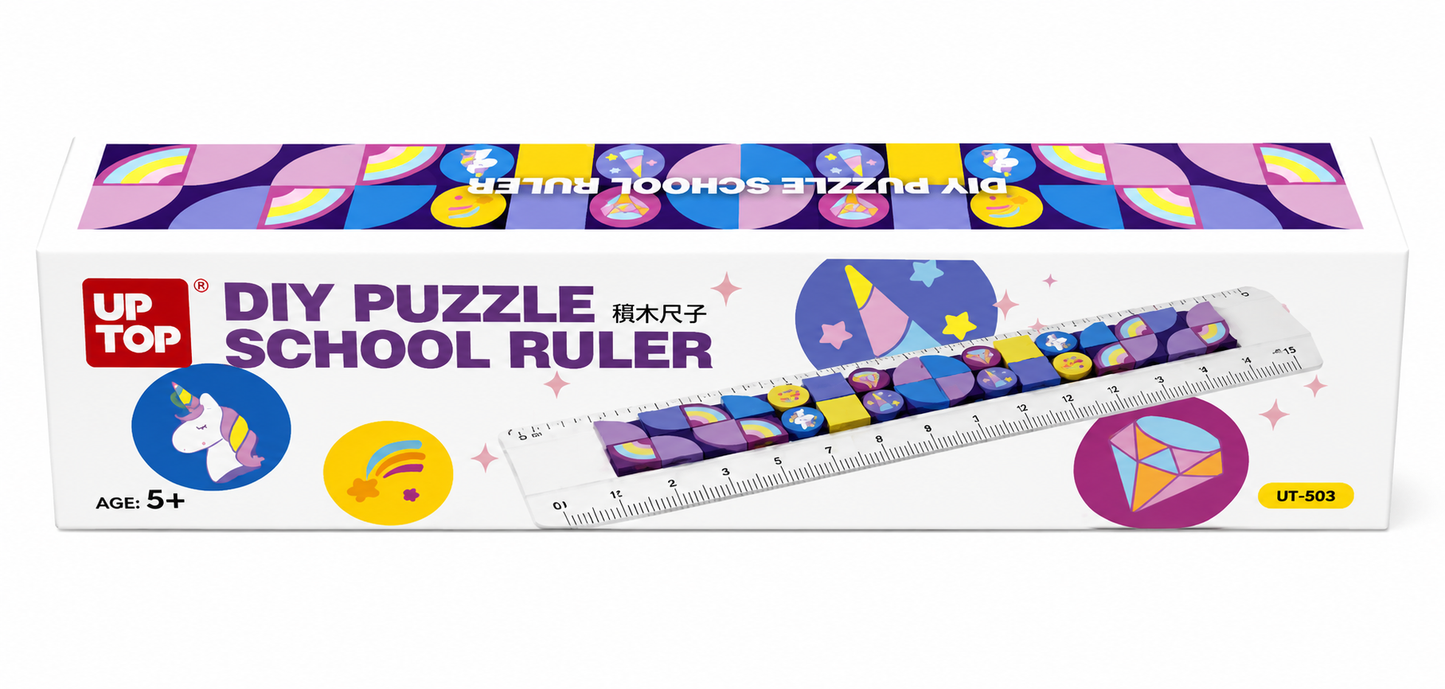 DIY Puzzle School Ruler 15 cm